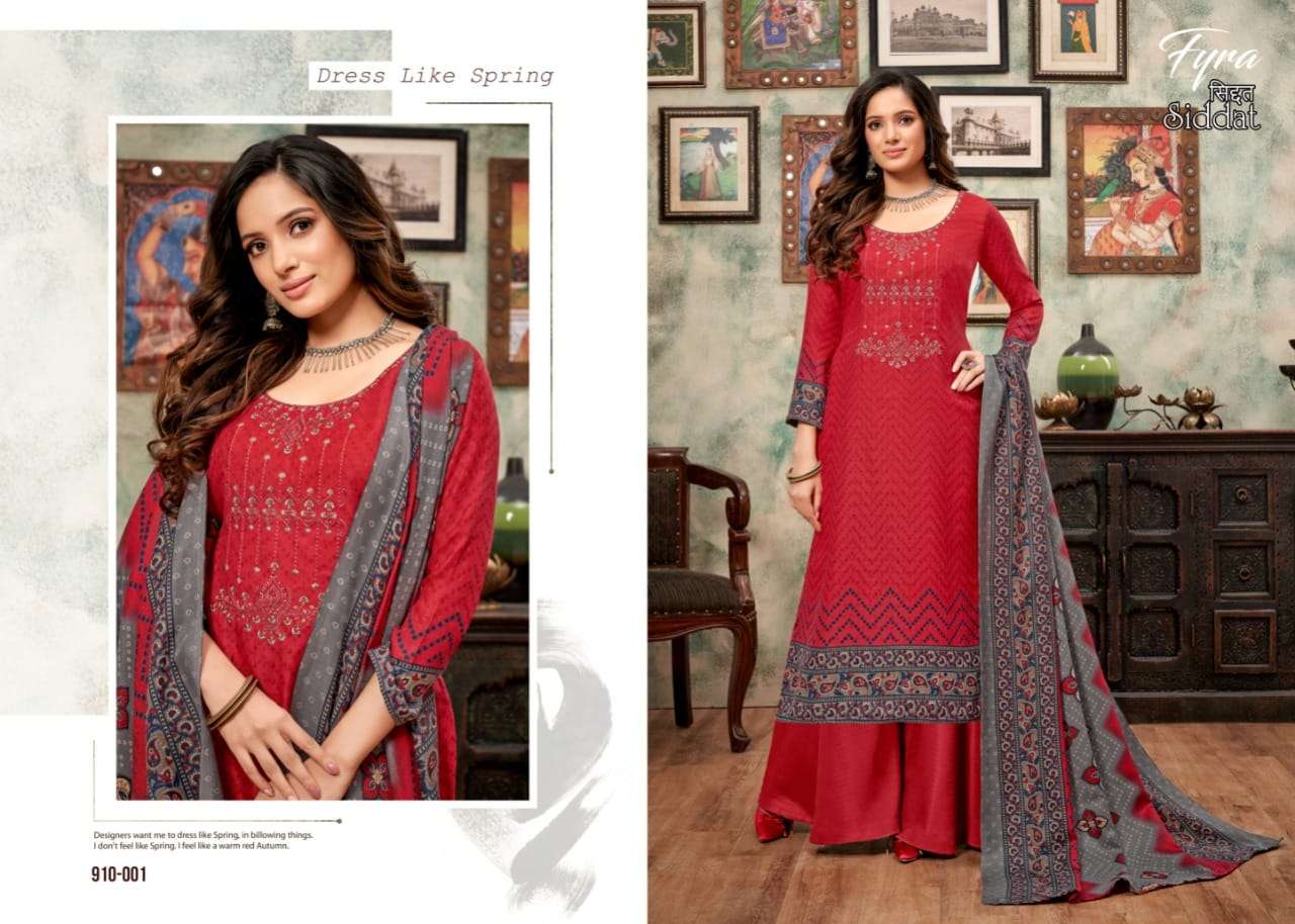 FYRA DESIGNING PRESENT SIDDAT WOOL PASHMINA LADIES DRESS MATERIALS