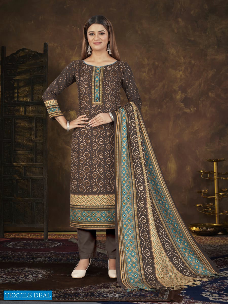 Bipson Preeto 1665 Wholesale Pashmina Winter Dress