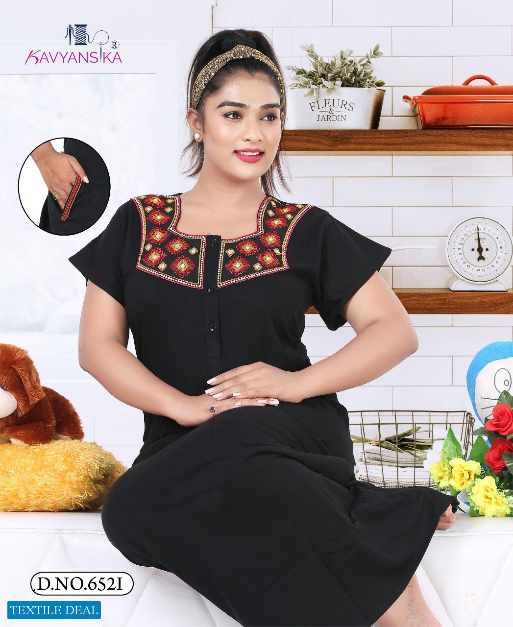 Kavyansika Plain Vol-652 wholesale Night Wear Catalogs