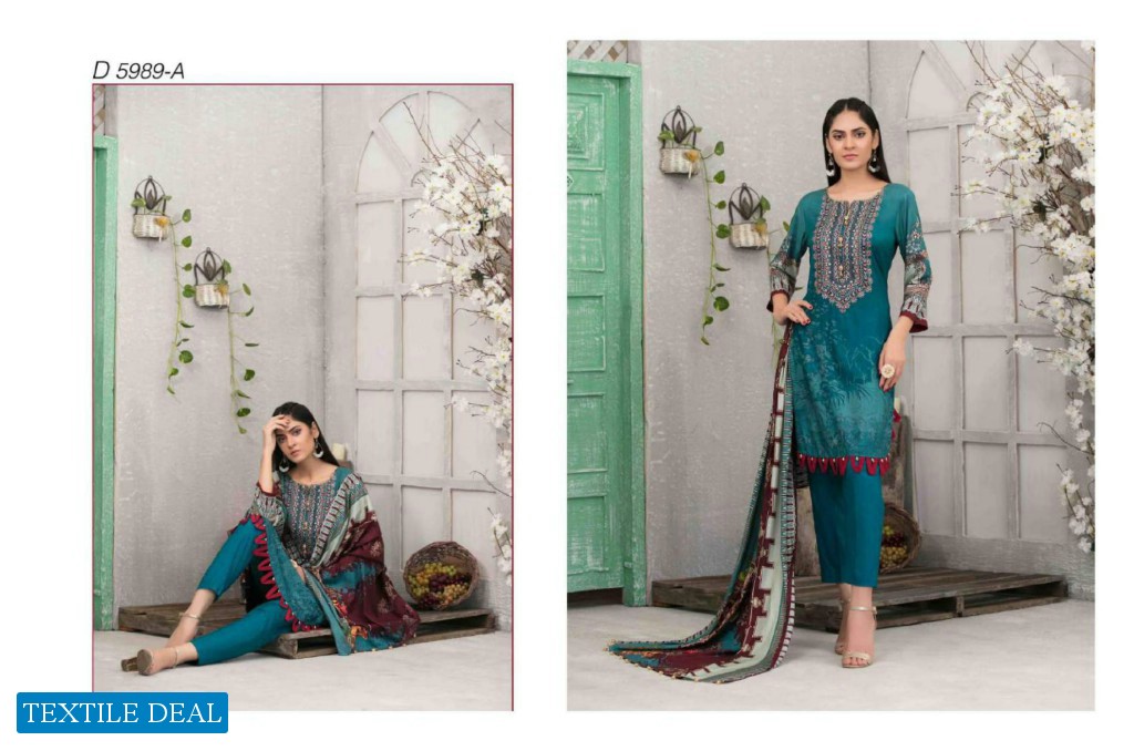 Amna Sohail Moorea Linen embroidered Pakistani Collction