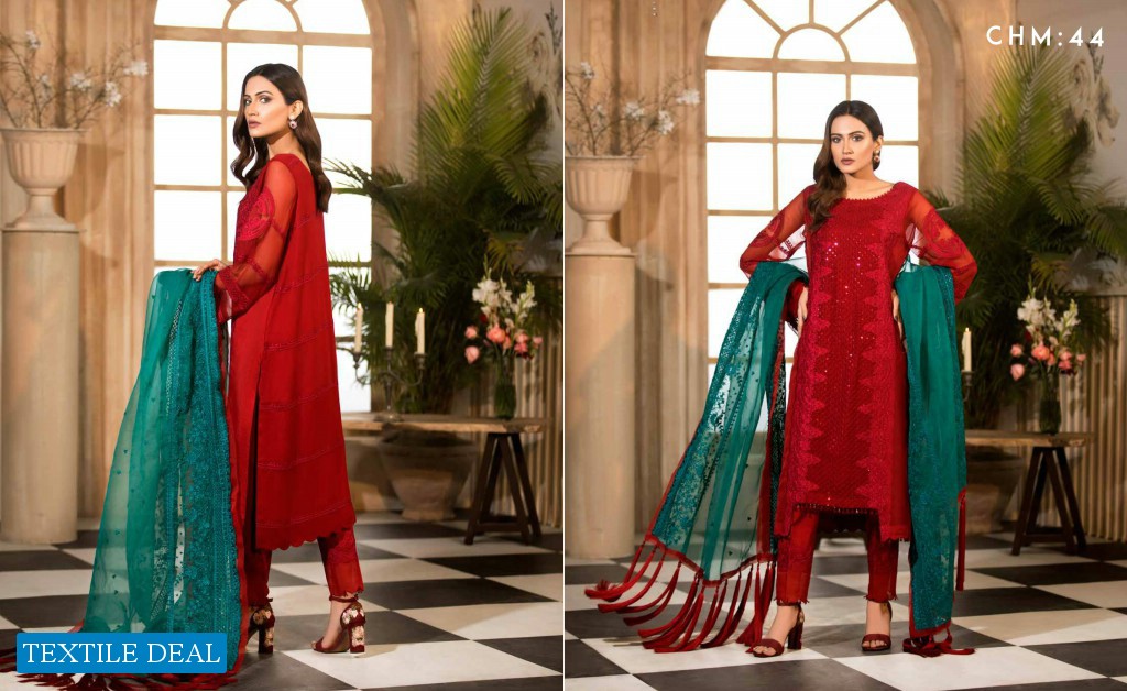 Charizma Chimmer Vol-6 Embroidered Chiffon Collection 2021