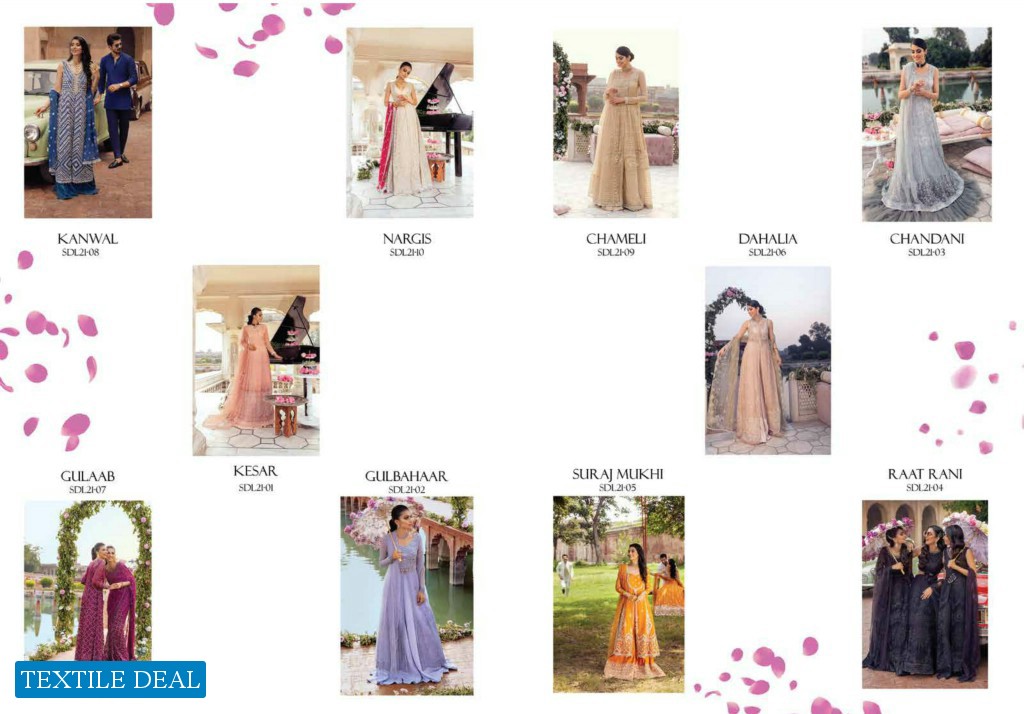 Mushq Hawa Mahal Tissue De Luxe 2021 Kalidaar Chiffon Collection