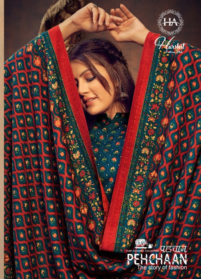 Harshit Pehchaan Wholesale Pure Pashmina Wool Salwar Kameez