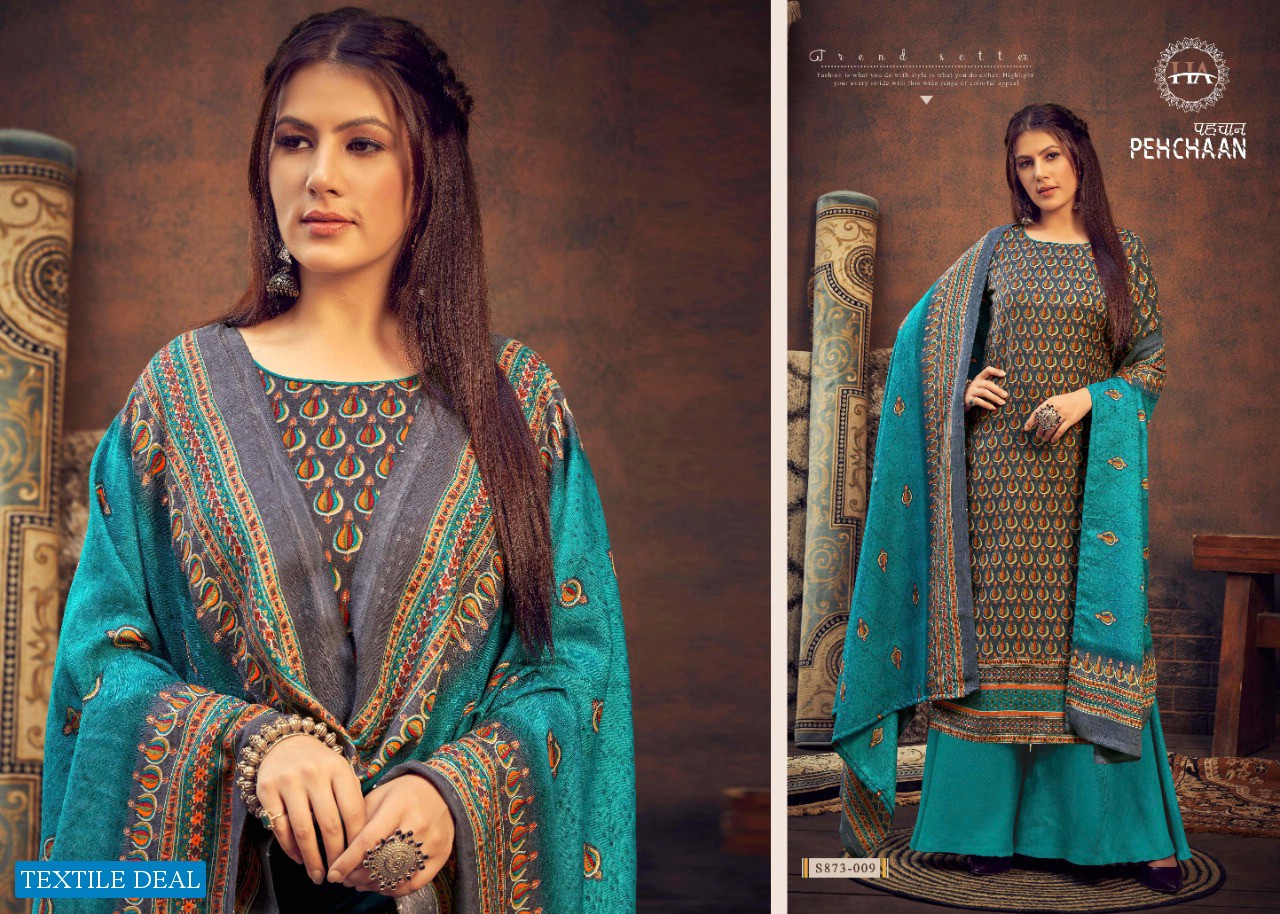 Harshit Pehchaan Wholesale Pure Pashmina Wool Salwar Kameez