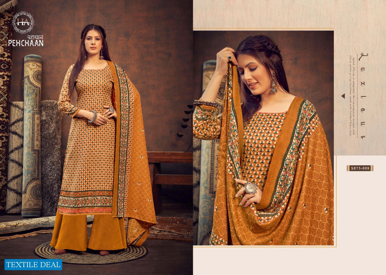 Harshit Pehchaan Wholesale Pure Pashmina Wool Salwar Kameez