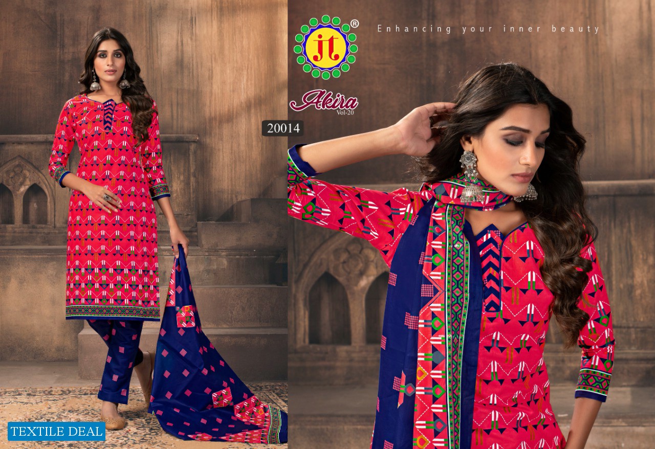 JT Akira Vol-20 Wholesale Pure Cotton Dress Material