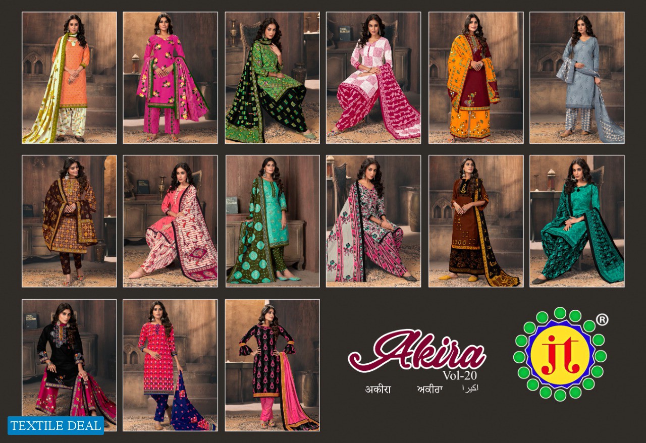 JT Akira Vol-20 Wholesale Pure Cotton Dress Material