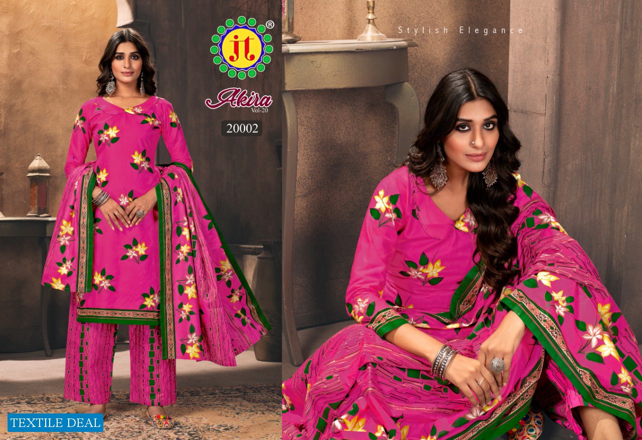 JT Akira Vol-20 Wholesale Pure Cotton Dress Material