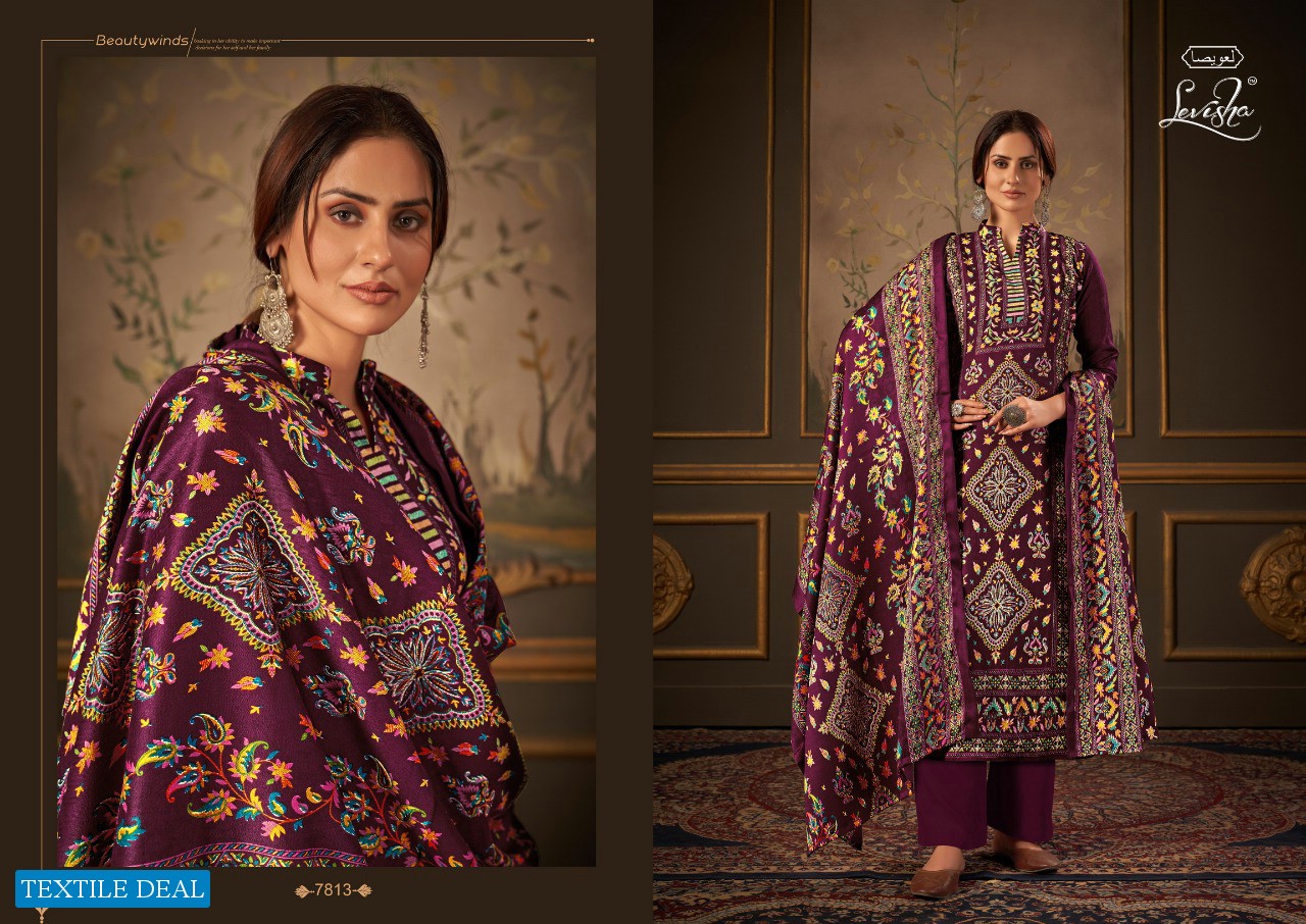 LEVISHA FEMINA VOL 12 PASHMINA KANI PRINTED DRESS MATERIALS