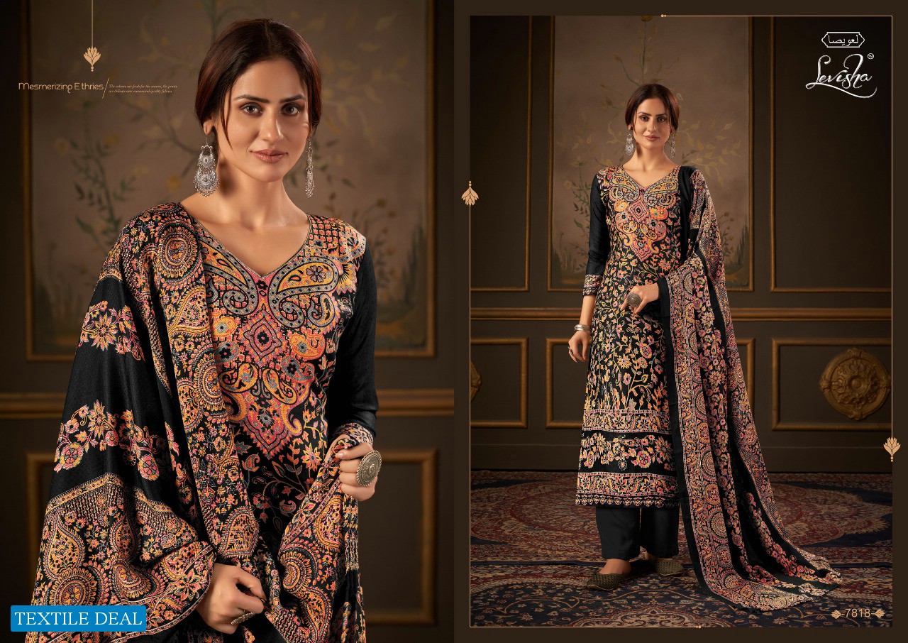 LEVISHA FEMINA VOL 12 PASHMINA KANI PRINTED DRESS MATERIALS