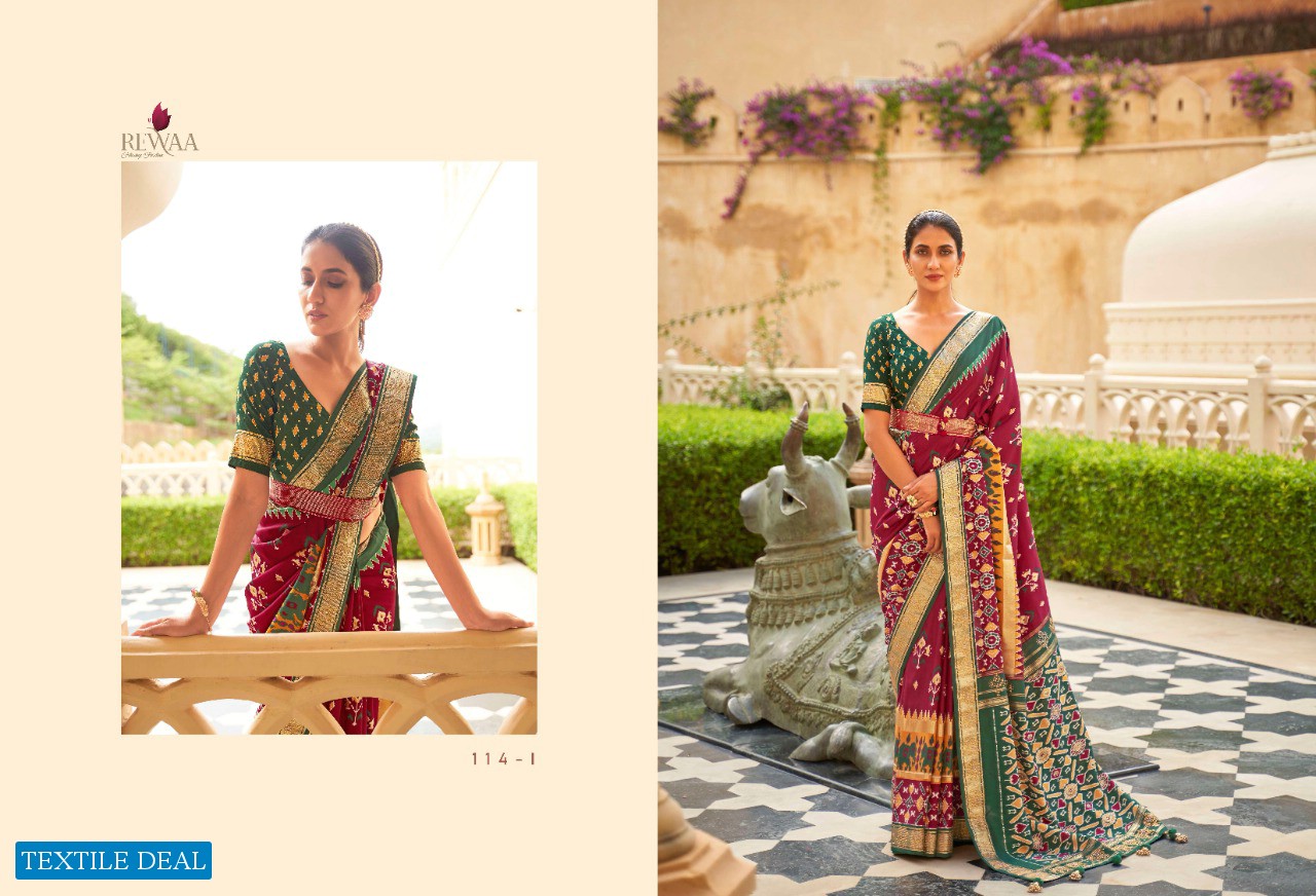 Rewaa Nandi Wholesale Patola Fabrics Sarees