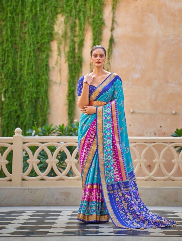 Rewaa Nandi Wholesale Patola Fabrics Sarees