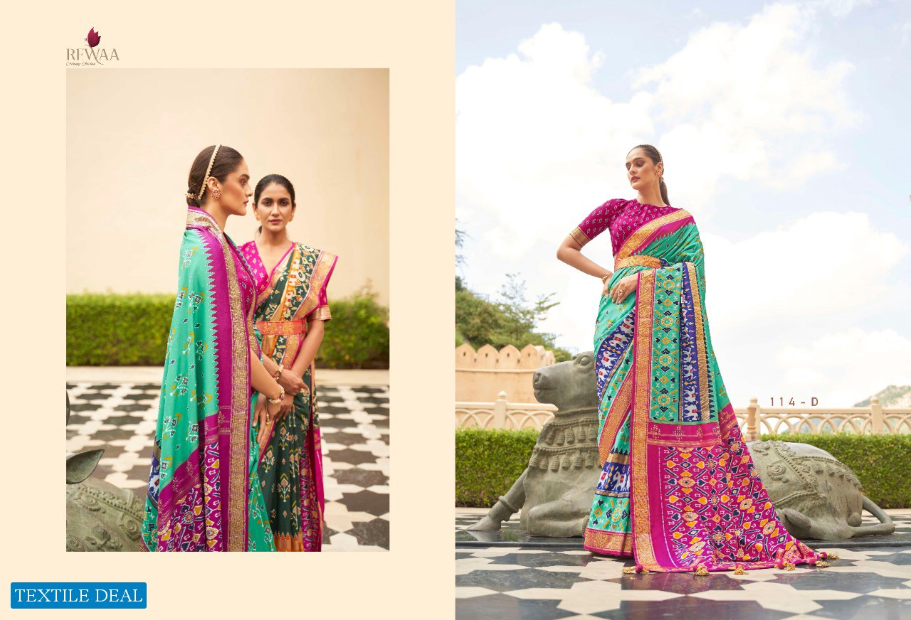 Rewaa Nandi Wholesale Patola Fabrics Sarees