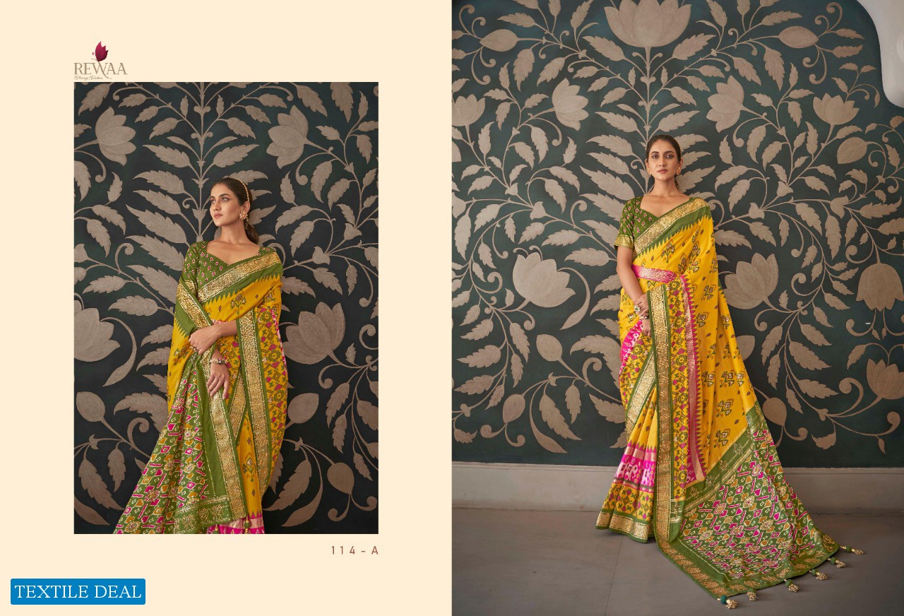 Rewaa Nandi Wholesale Patola Fabrics Sarees