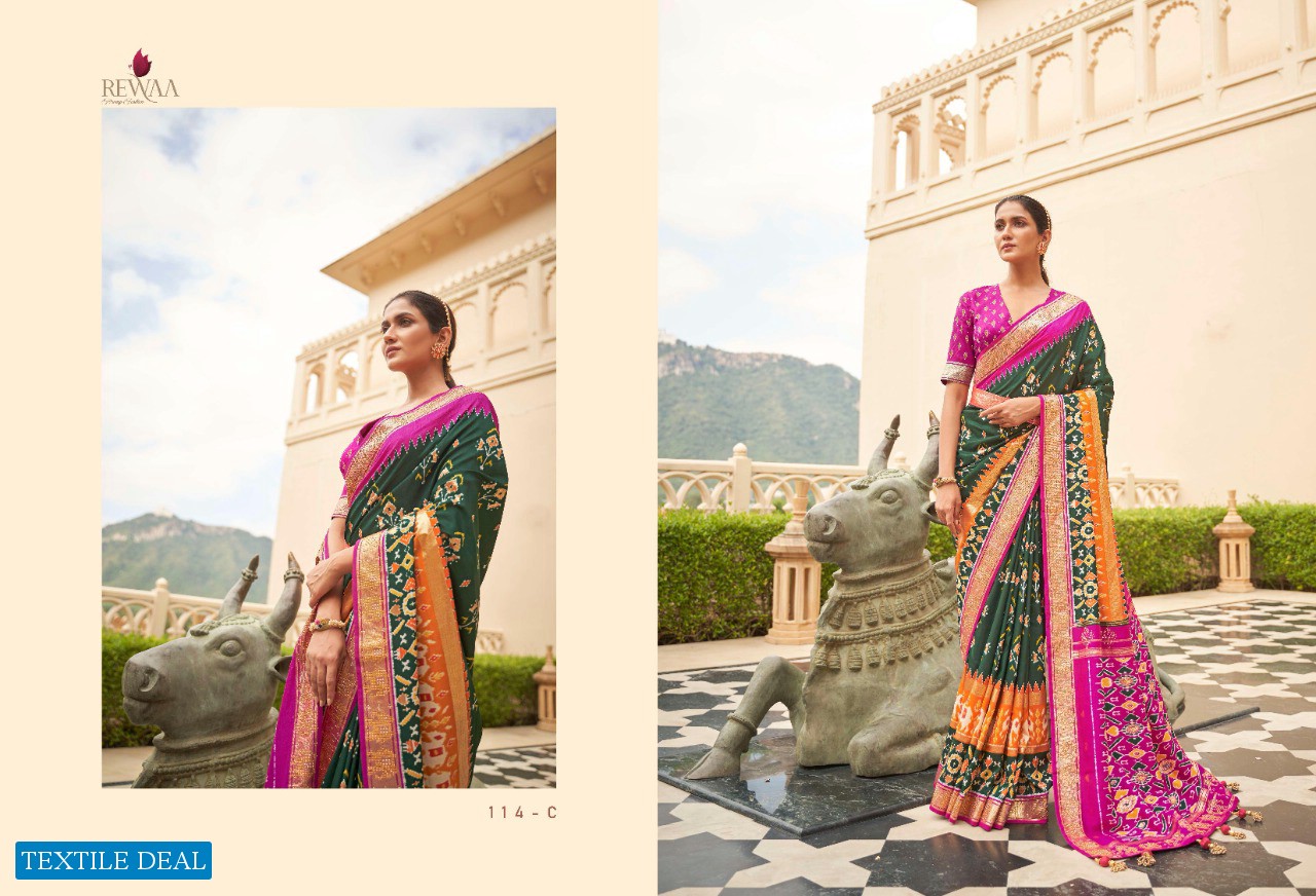 Rewaa Nandi Wholesale Patola Fabrics Sarees