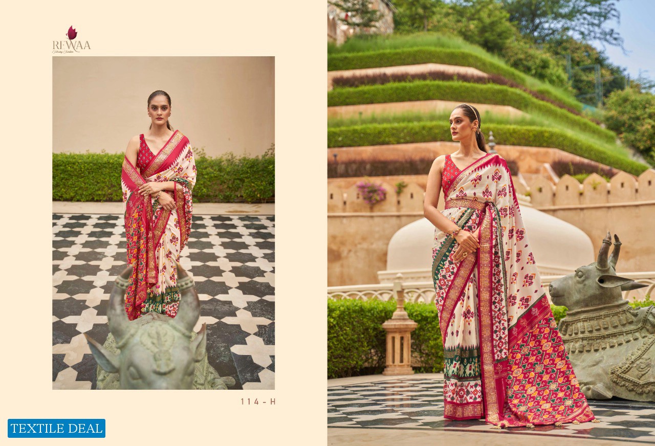 Rewaa Nandi Wholesale Patola Fabrics Sarees
