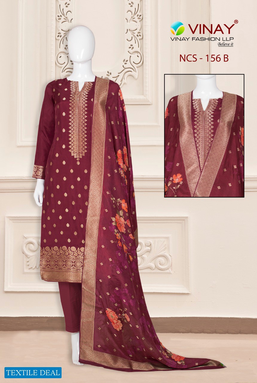 Vinay NCS-156 Wholesale Russian Jacquard Salwar Kameez