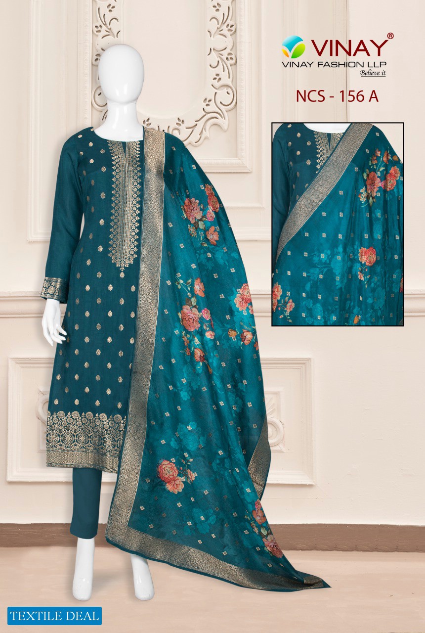 Vinay NCS-156 Wholesale Russian Jacquard Salwar Kameez
