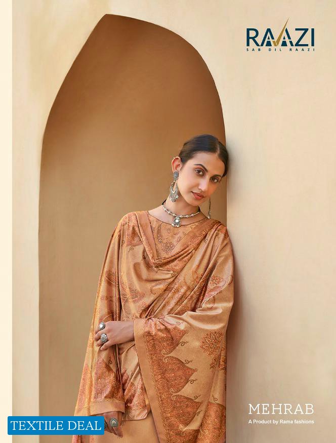 Rama Raazi Mehrab Wholesale Heavy Pashmina Winter Salwar Kameez