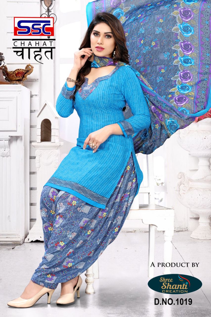 SSC Chahat Wholesale Pure Cotton Patiyala Dress Material