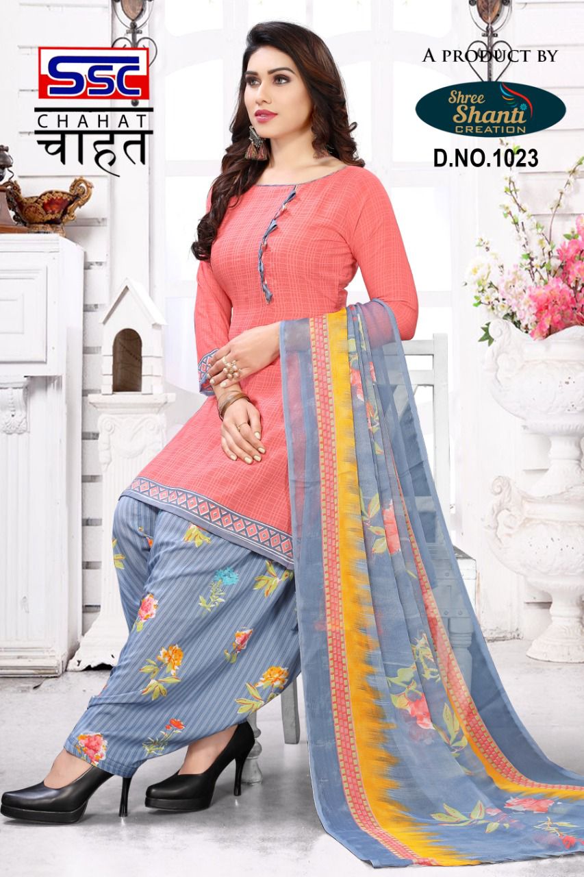 SSC Chahat Wholesale Pure Cotton Patiyala Dress Material