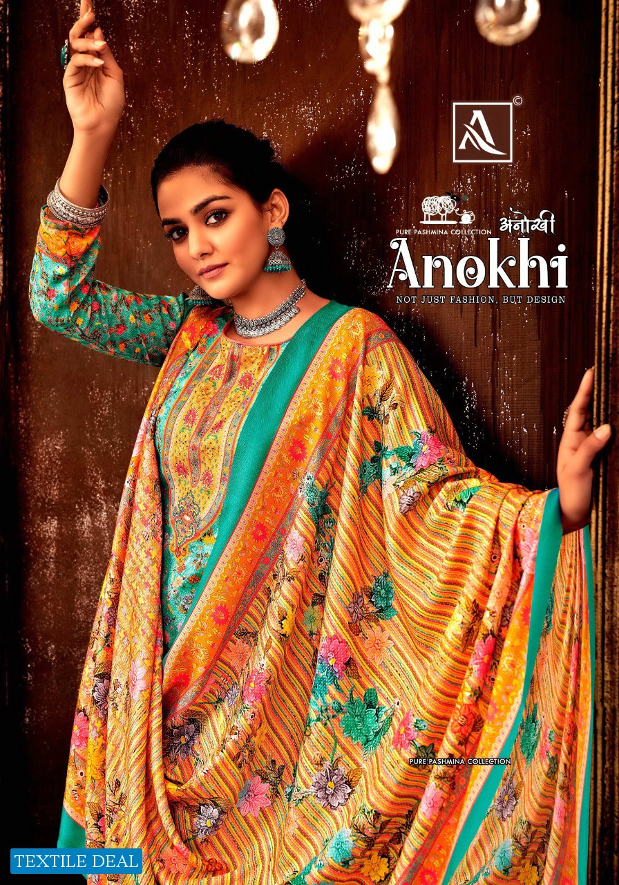 Alok Anokhi Wholesale Pure Wool Pashmina Dress Material