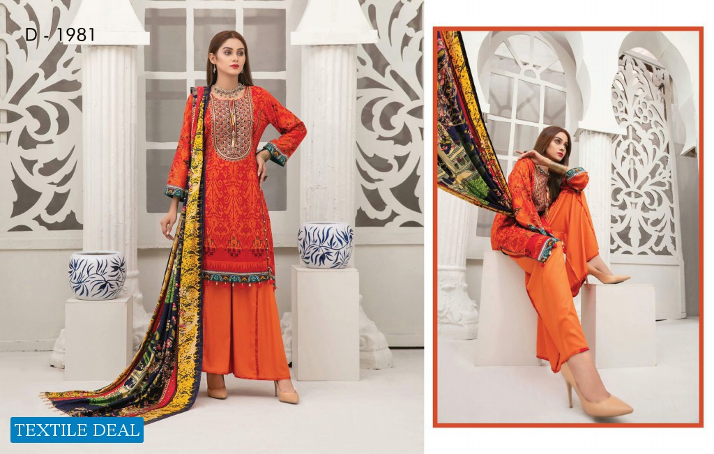 Tawakkal Dilara Unstitched Embroidered Pakistani Salwar Kameez