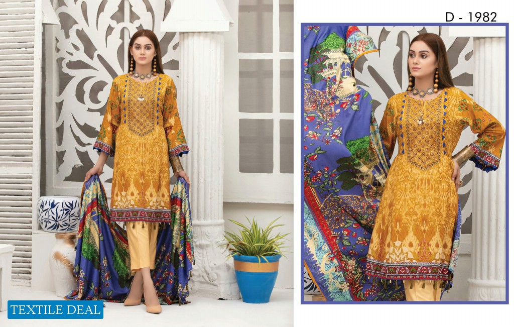 Tawakkal Dilara Unstitched Embroidered Pakistani Salwar Kameez