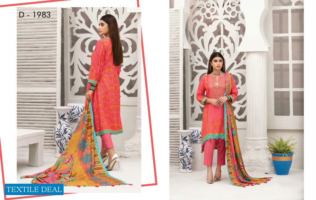 Tawakkal Dilara Unstitched Embroidered Pakistani Salwar Kameez