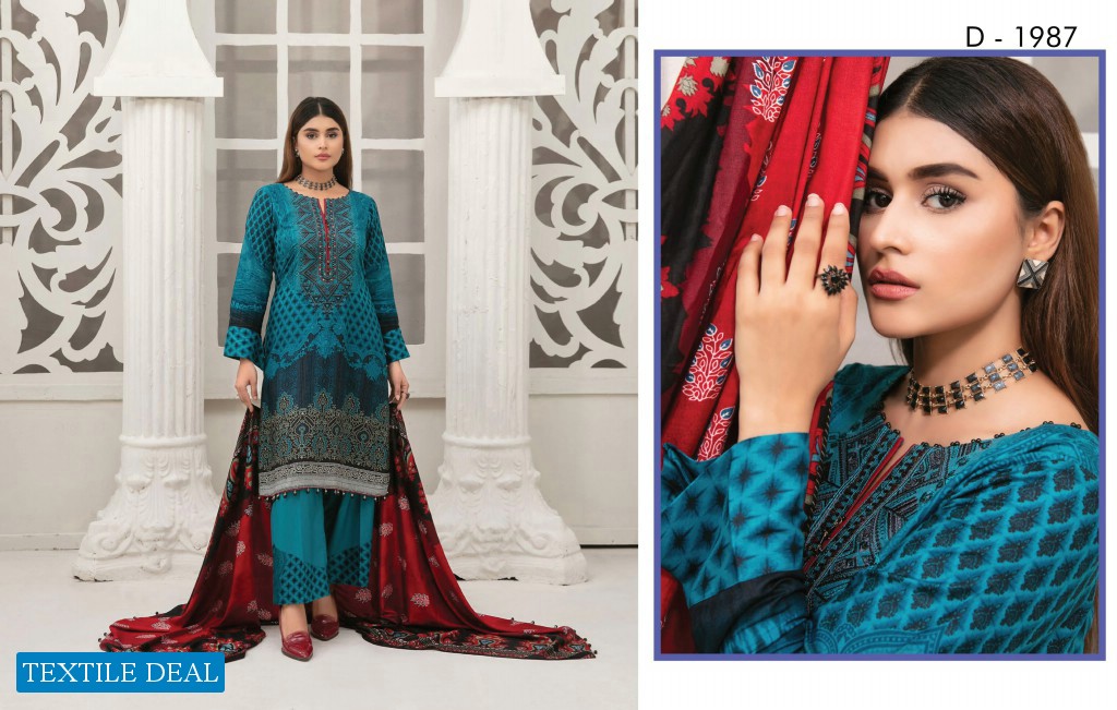 Tawakkal Dilara Unstitched Embroidered Pakistani Salwar Kameez