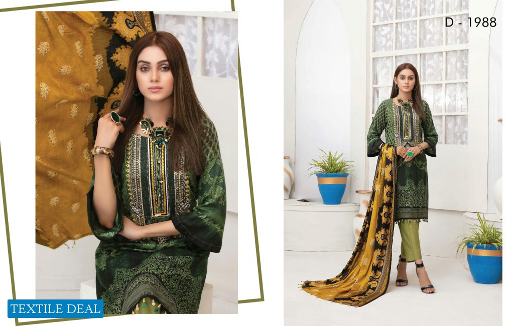 Tawakkal Dilara Unstitched Embroidered Pakistani Salwar Kameez