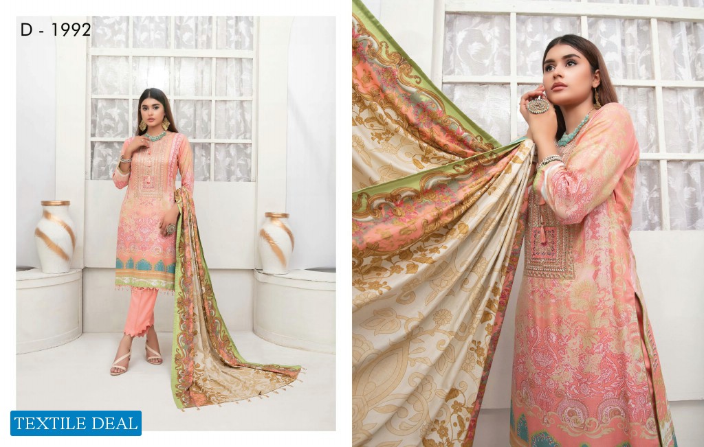 Tawakkal Dilara Unstitched Embroidered Pakistani Salwar Kameez