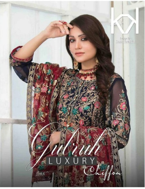 Tawakkal Gulruh Luxury Chiffon Original Pakistani Collection