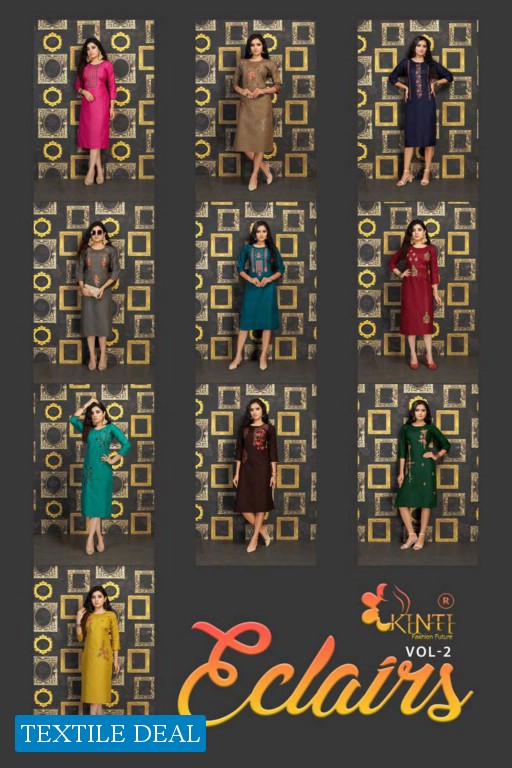 Kinti Eclairs Vol-2 Wholesale Long Kurtis