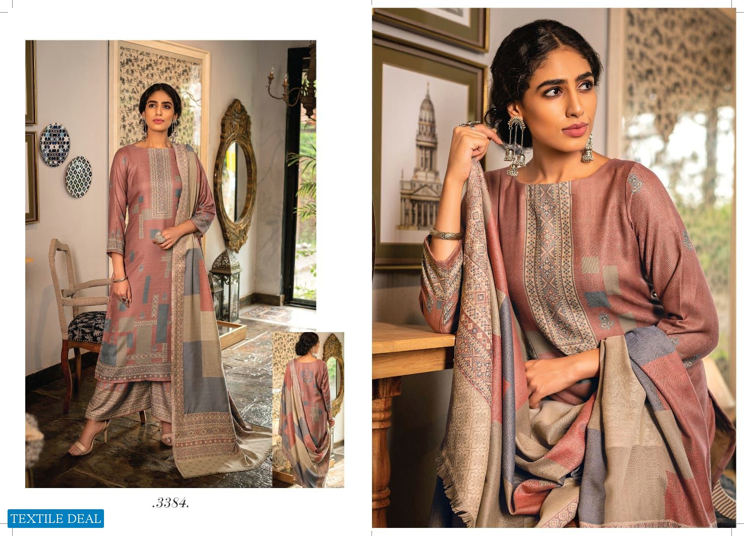 Rivaa Sharvila Wholesale Heavy Pashmina Winter Dress