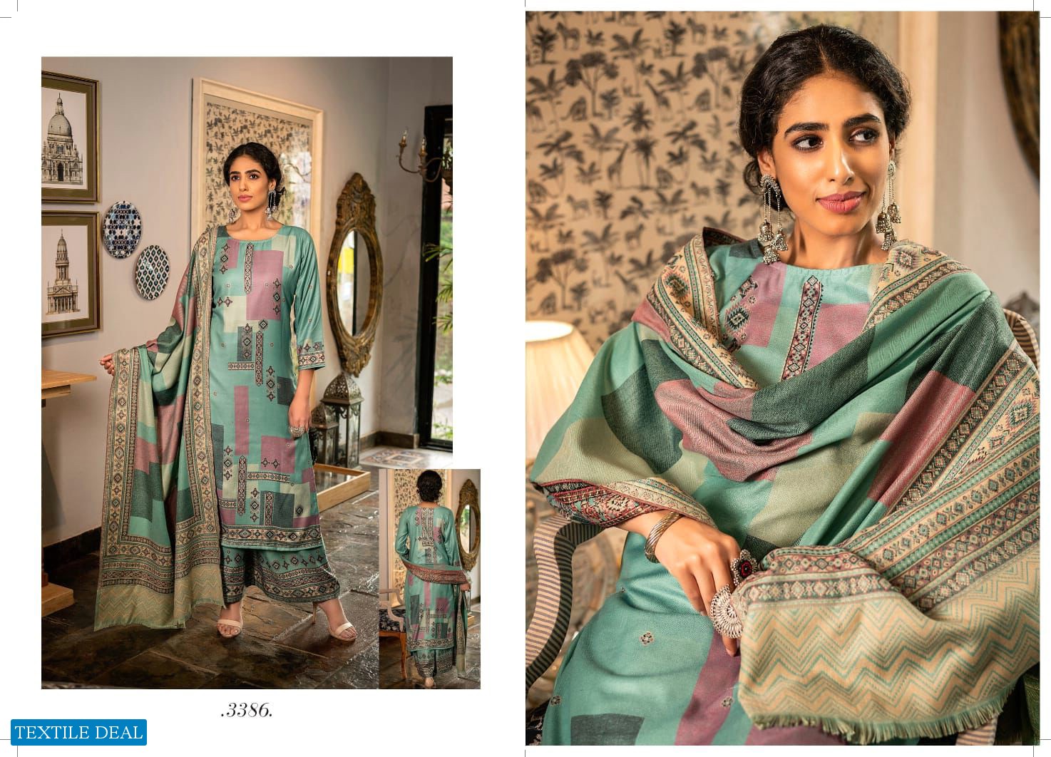 Rivaa Sharvila Wholesale Heavy Pashmina Winter Dress