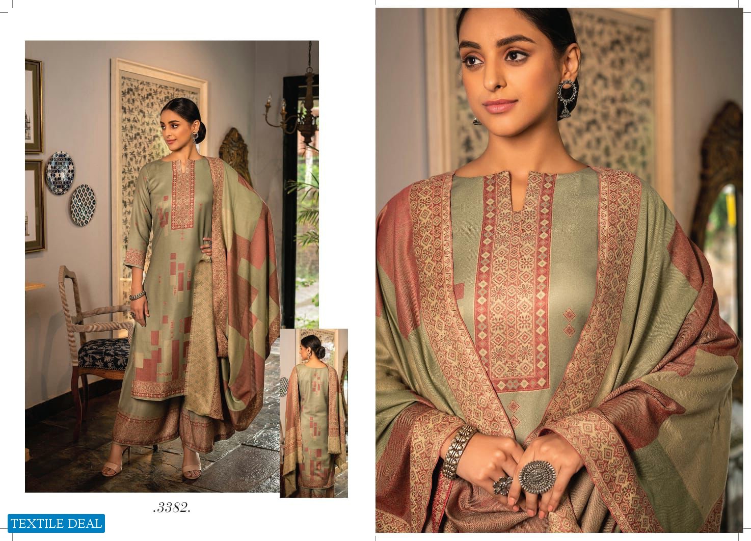 Rivaa Sharvila Wholesale Heavy Pashmina Winter Dress