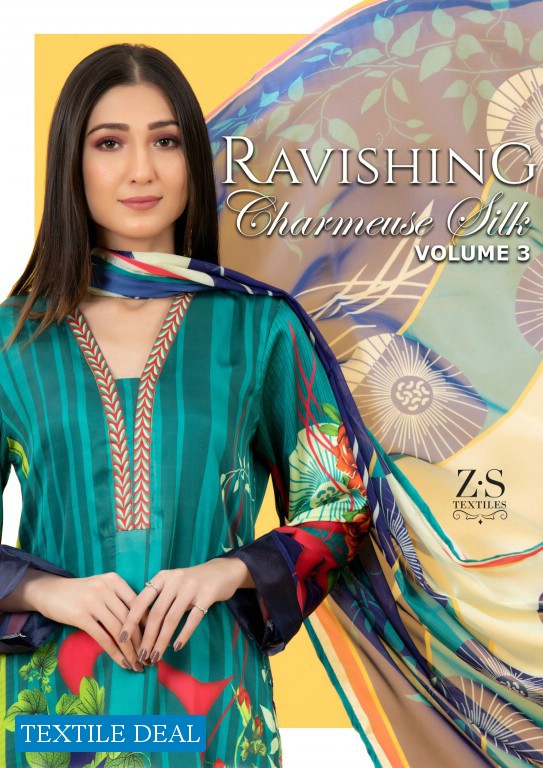 ZS Ravishing Charmeuse Silk Vol-3 Wholesale Shopping Pakistani Dress