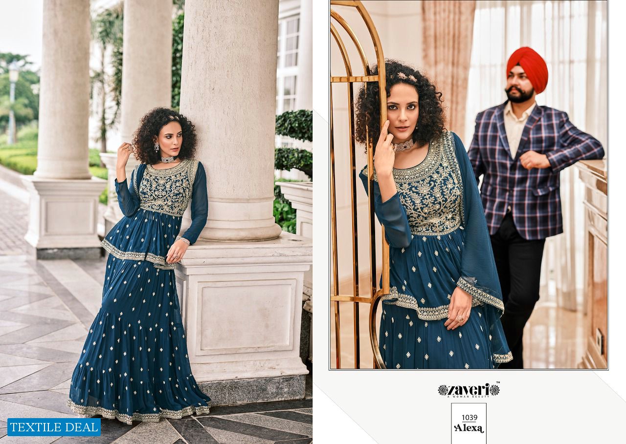 ZAVERI ALEXA VOL 1 FULL STITCH DESIGNER PLAZO SALWAR KAMEEZ
