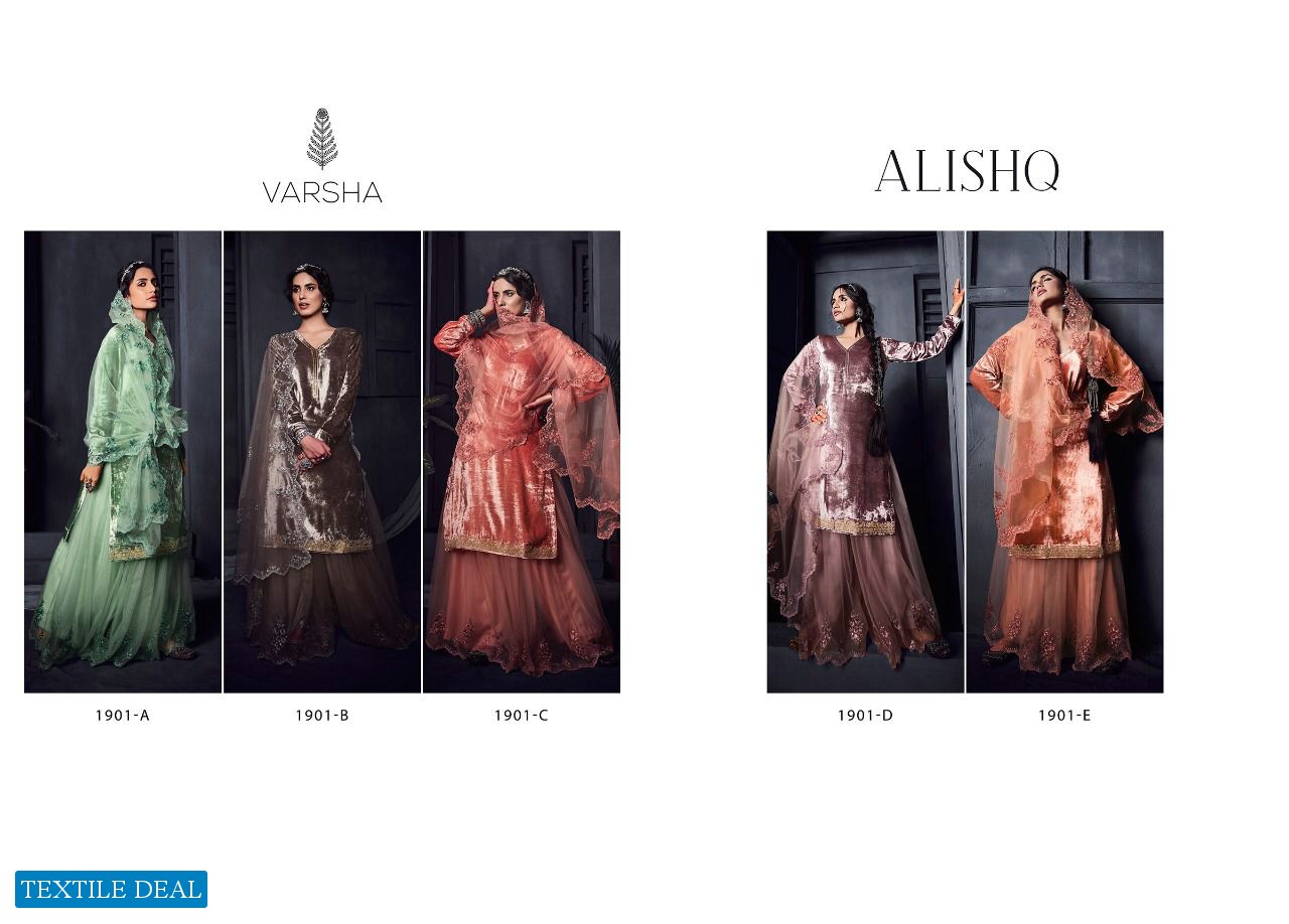 Varsha Alishq Wholesale Pure Velvet With Embroidery Salwar Kameez