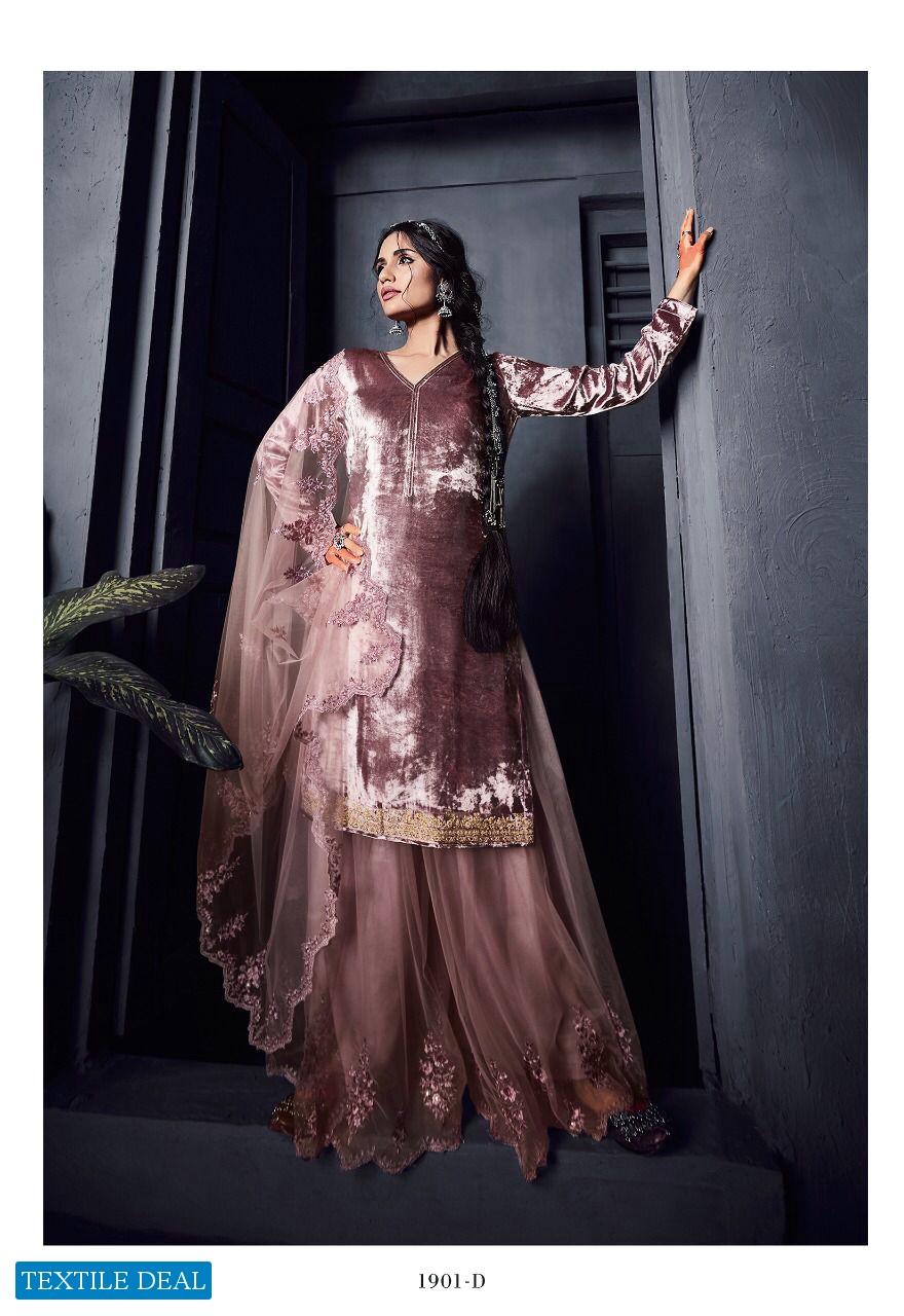 Varsha Alishq Wholesale Pure Velvet With Embroidery Salwar Kameez
