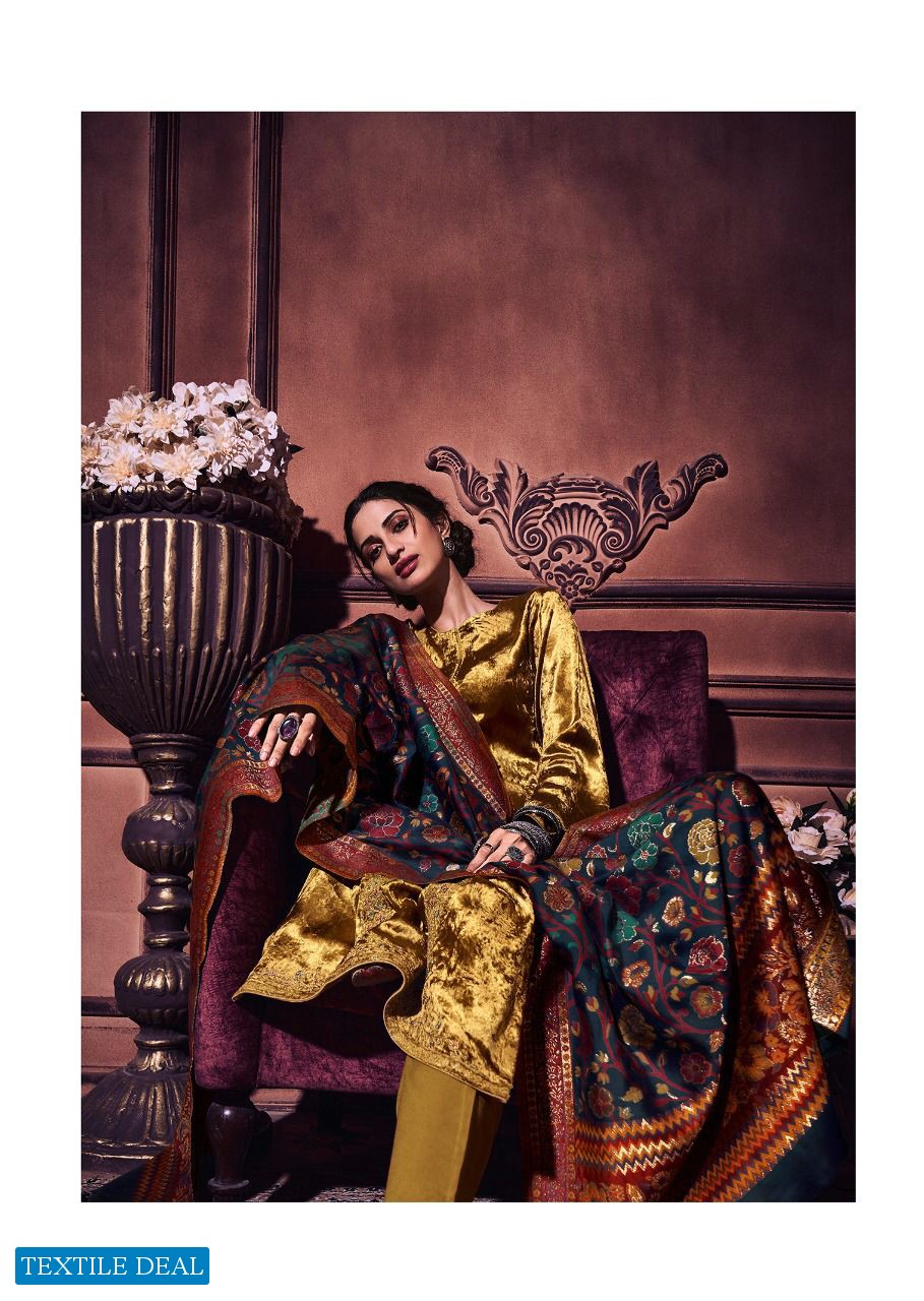 Varsha Amisha Wholesale Pure Velvet With Embroidery Salwar Kameez