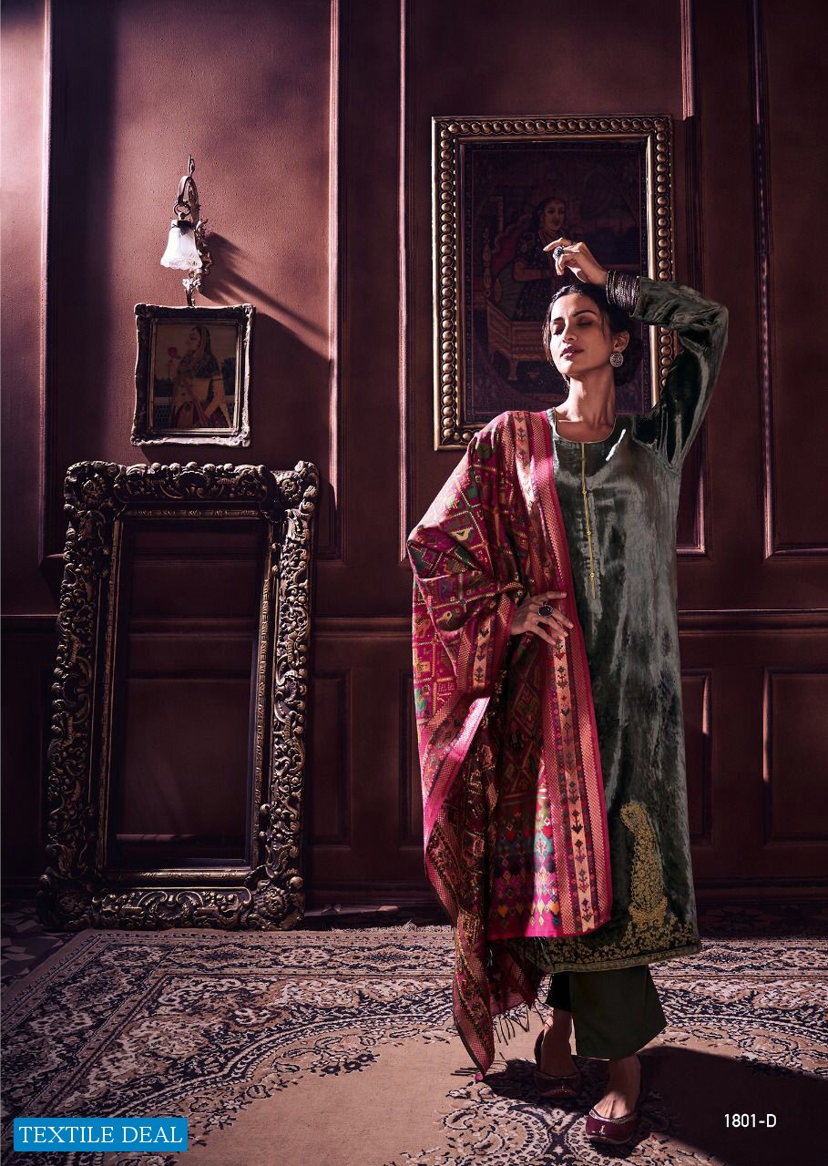 Varsha Amisha Wholesale Pure Velvet With Embroidery Salwar Kameez