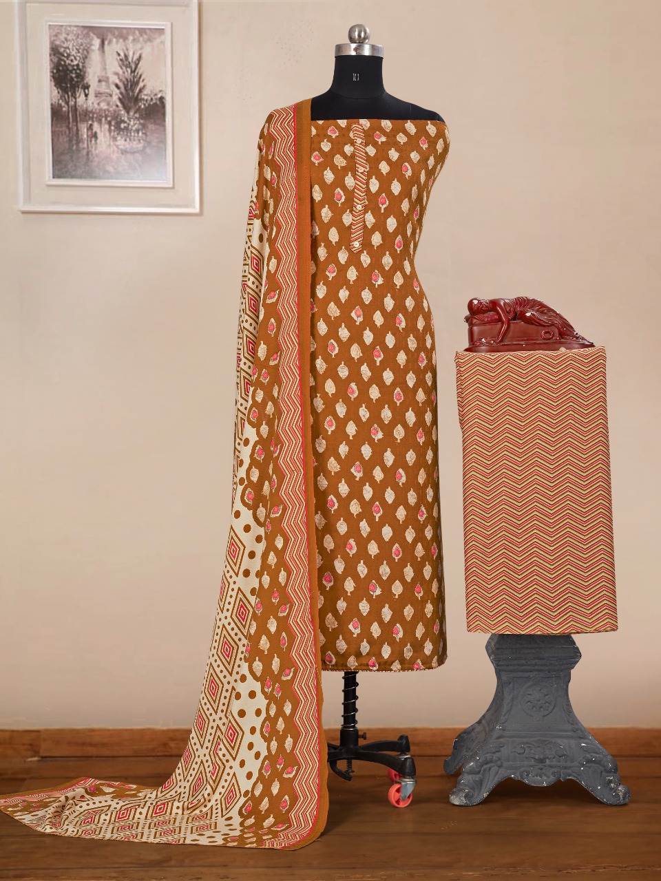 Bipson Preeto 1695 Wholesale Shopping Pashmina Winter Dress