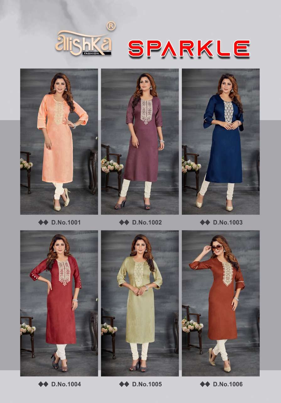 ALISHKA SPARKLE COTTON DAILY WEAR LADIES KURTI