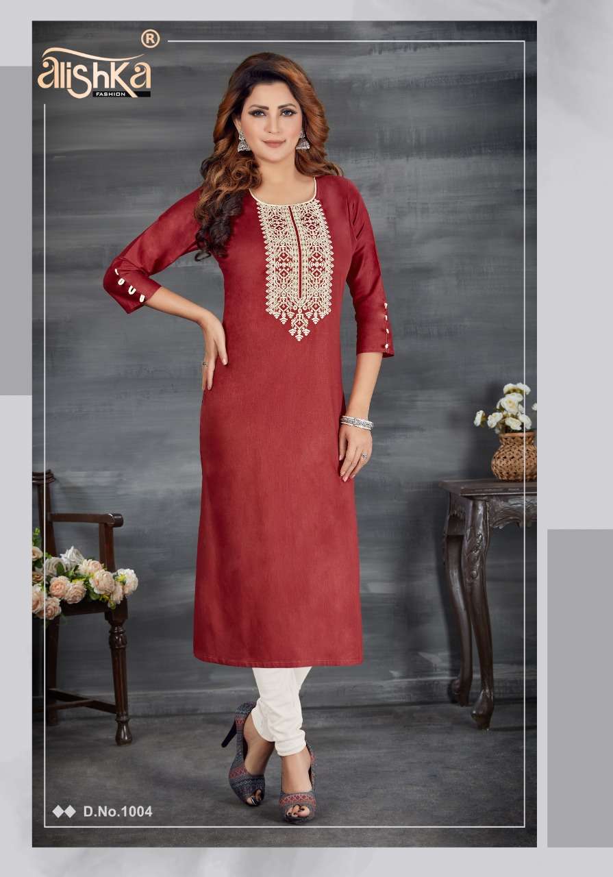 ALISHKA SPARKLE COTTON DAILY WEAR LADIES KURTI