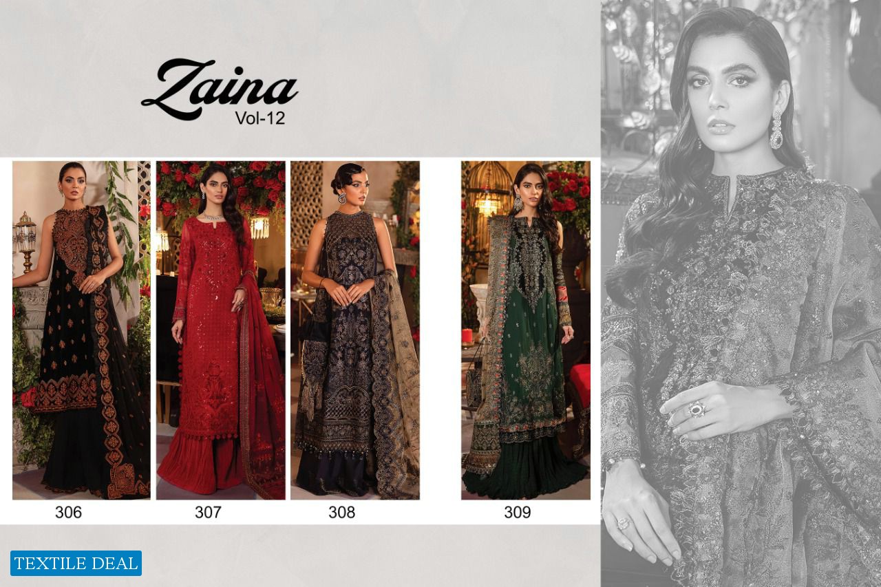 Zaina Vol-12 Wholesale Pakistani Concept Dress