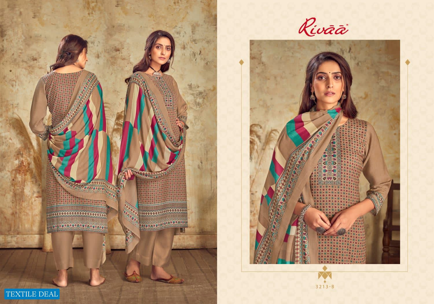 Rivaa Mahira Wholesale Pashmina Print Dress Material