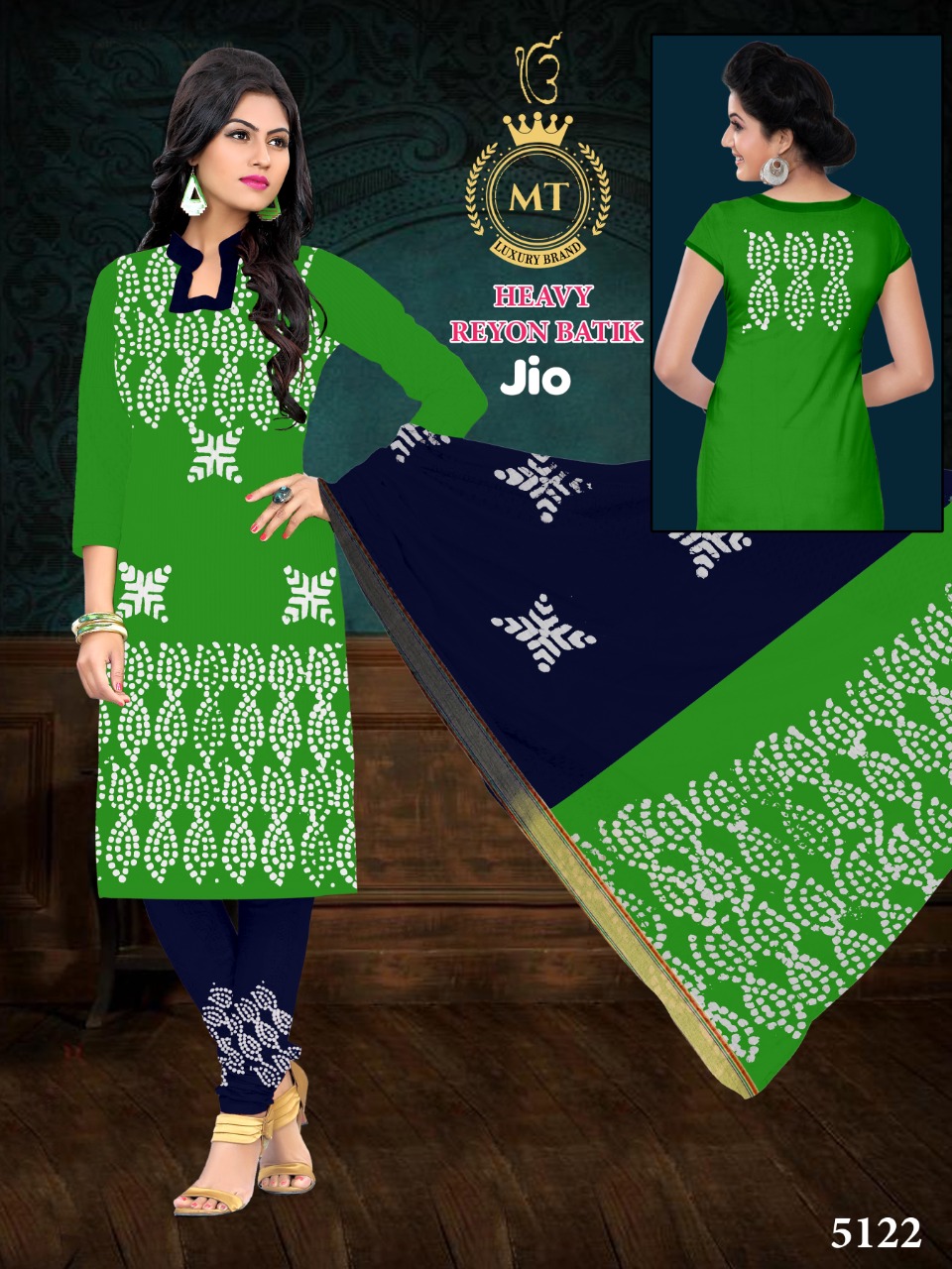 MT Jio Wholesale Heavy Wax Batik Dress Material