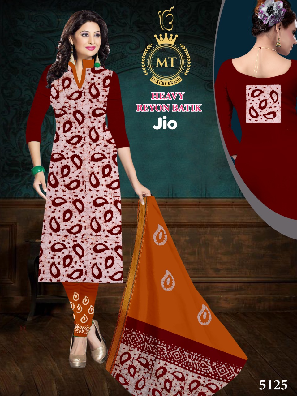 MT Jio Wholesale Heavy Wax Batik Dress Material